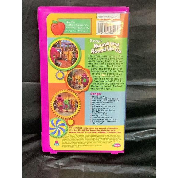 Barney - Round and Round We Go (VHS, 2002) - Picture 2 of 3